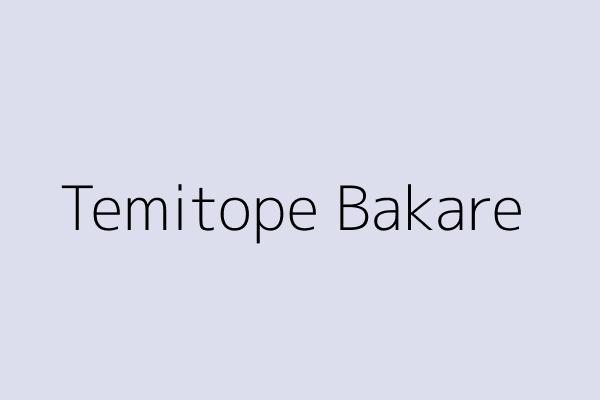 Temitope Bakare